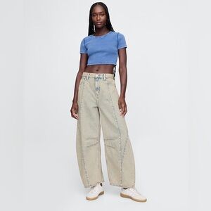 GAP High Rise Horseshoe Barrel Jean